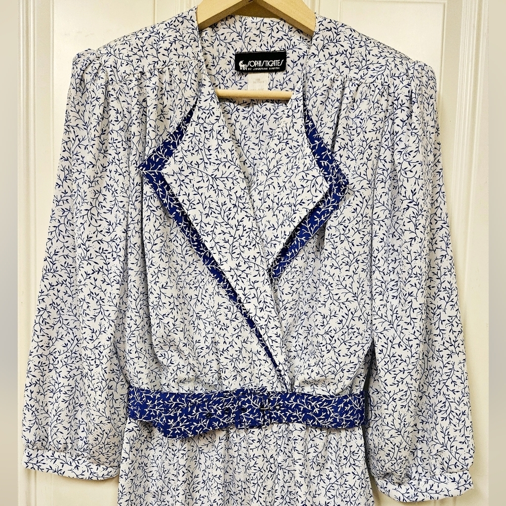 Vintage Sophisticates by Jonathan Martin floral midi wrap dress with belt size 8
